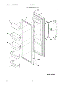 05 - Refrigerator Door parts for Frigidaire Refrigerator LFUS2613LF2 from AppliancePartsPros.com