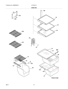 09 - Shelves parts for Frigidaire Refrigerator LFUS2613LF3 from AppliancePartsPros.com