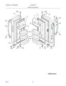 05 - Fresh Food Door parts for Frigidaire Refrigerator LGHN2844ME0 from AppliancePartsPros.com