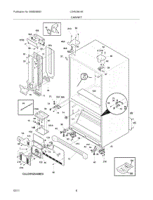 07 - Cabinet parts for Frigidaire Refrigerator LGHN2844ME0 from AppliancePartsPros.com