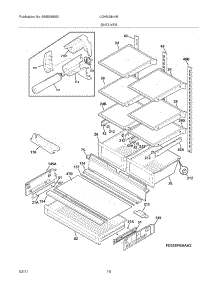 09 - Shelves parts for Frigidaire Refrigerator LGHN2844ME0 from AppliancePartsPros.com