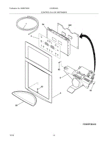13 - Controls & Ice Dispenser parts for Frigidaire Refrigerator LGUB2642LF1 from AppliancePartsPros.com