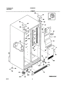 07 - Cabinet parts for Frigidaire Refrigerator GS26HSZCC2 from AppliancePartsPros.com
