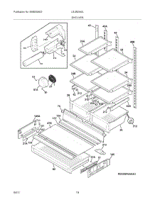 09 - Shelves parts for Frigidaire Refrigerator LGUB2642LP3 from AppliancePartsPros.com