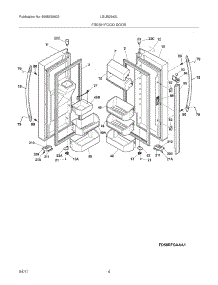 05 - Fresh Food Door parts for Frigidaire Refrigerator LGUB2642LE3 from AppliancePartsPros.com