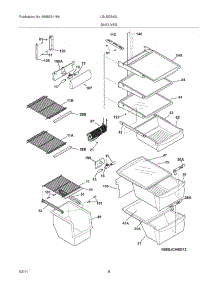 09 - Shelves parts for Frigidaire Refrigerator LGUS2642LF1 from AppliancePartsPros.com
