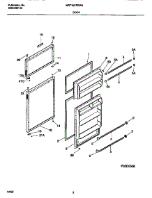 02 - Doors parts for Frigidaire Refrigerator MRT15CPEW4 from AppliancePartsPros.com