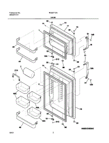 03 - Doors parts for Frigidaire Refrigerator NGS21TZAB3 from AppliancePartsPros.com