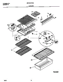04 - Shelves / Controls parts for Frigidaire Refrigerator MRT15CPEW4 from AppliancePartsPros.com