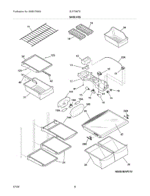07 - Shelves parts for Frigidaire Refrigerator GLRT86TEWF from AppliancePartsPros.com