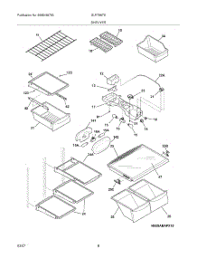 07 - Shelves parts for Frigidaire Refrigerator GLRT86TEWG from AppliancePartsPros.com