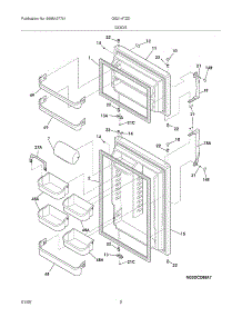 03 - Door parts for Frigidaire Refrigerator GS21HTZDB3 from AppliancePartsPros.com