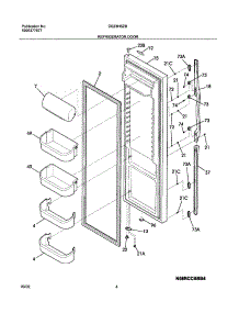 05 - Refrigerator Door parts for Frigidaire Refrigerator GS23HSZBW1 from AppliancePartsPros.com