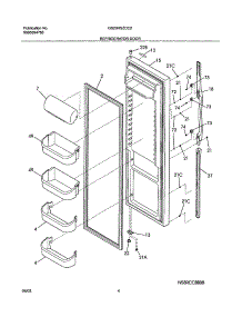 05 - Refrigerator Door parts for Frigidaire Refrigerator GS23HSZCC2 from AppliancePartsPros.com