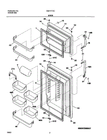 03 - Door parts for Frigidaire Refrigerator GS21HTZCB0 from AppliancePartsPros.com