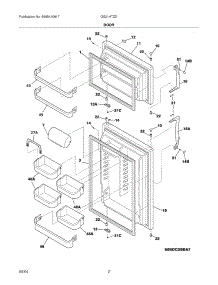 03 - Door parts for Frigidaire Refrigerator GS21HTZDW0 from AppliancePartsPros.com