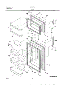 03 - Door parts for Frigidaire Refrigerator NGS18TZAQ0 from AppliancePartsPros.com