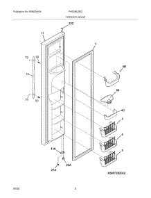 03 - Freezer Door parts for Frigidaire Refrigerator PHS39EJSS2 from AppliancePartsPros.com
