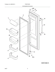 05 - Refrigerator Door parts for Frigidaire Refrigerator PHS67EHSB1 from AppliancePartsPros.com