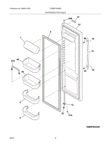 05 - Refrigerator Door parts for Frigidaire Refrigerator PHSB67EHSB0 from AppliancePartsPros.com