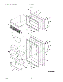 03 - Door parts for Frigidaire Refrigerator PHT189JSM1 from AppliancePartsPros.com