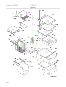 09 - Shelves parts for Frigidaire Refrigerator PLHS237ZDB9 from AppliancePartsPros.com