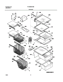 09 - Shelves parts for Frigidaire Refrigerator PLHS268ZCB0 from AppliancePartsPros.com