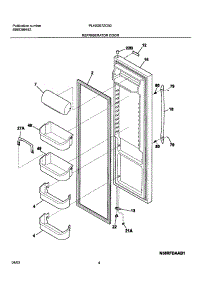 05 - Refrigerator Door parts for Frigidaire Refrigerator PLHS267ZCB0 from AppliancePartsPros.com