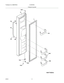 03 - Freezer Door parts for Frigidaire Refrigerator LGUS2646LE0 from AppliancePartsPros.com