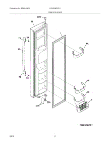 03 - Freezer Door parts for Frigidaire Refrigerator LPHS2687KF4 from AppliancePartsPros.com
