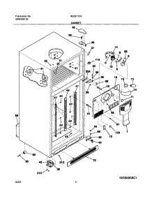 05 - Cabinet parts for Frigidaire Refrigerator NGS21TZAQ2 from AppliancePartsPros.com