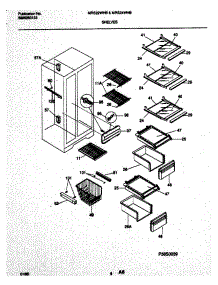 09 - Shelves parts for Frigidaire Refrigerator MRS24WHBW1 from AppliancePartsPros.com