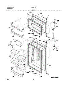 03 - Door parts for Frigidaire Refrigerator NGS21TZAW2 from AppliancePartsPros.com