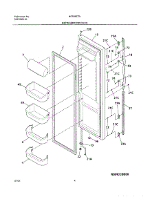 05 - Refrigerator Door parts for Frigidaire Refrigerator NGS26ZZAQ0 from AppliancePartsPros.com