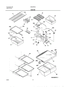 07 - Shelves parts for Frigidaire Refrigerator NGS18TZAW0 from AppliancePartsPros.com
