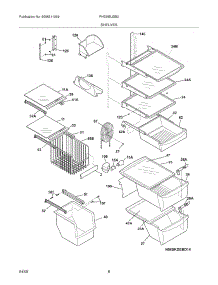 09 - Shelves parts for Frigidaire Refrigerator PHS38EJSB0 from AppliancePartsPros.com