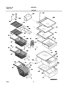 09 - Shelves parts for Frigidaire Refrigerator NGS23ZZAB4 from AppliancePartsPros.com