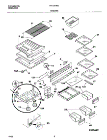 Shelves parts for Frigidaire Refrigerator OEMF2-FRT22KR4JQ0 from AppliancePartsPros.com