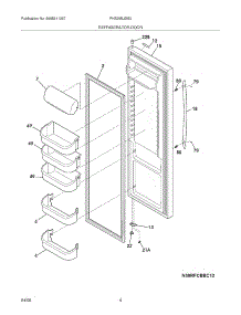 05 - Refrigerator Door parts for Frigidaire Refrigerator PHS39EJSS0 from AppliancePartsPros.com