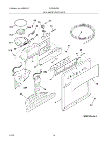 15 - Ice & Water Dispenser parts for Frigidaire Refrigerator PHS39EJSS0 from AppliancePartsPros.com