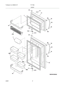 03 - Door parts for Frigidaire Refrigerator PHT189JKM4 from AppliancePartsPros.com