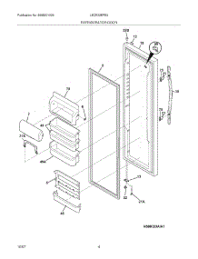 05 - Refrigerator Door parts for Frigidaire Refrigerator LECR23EFE3 from AppliancePartsPros.com