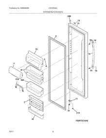 05 - Refrigerator Door parts for Frigidaire Refrigerator LGHC2342LE1 from AppliancePartsPros.com