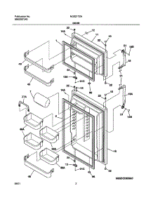 03 - Door parts for Frigidaire Refrigerator NGS21TZAW0 from AppliancePartsPros.com