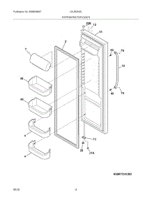 05 - Refrigerator Door parts for Frigidaire Refrigerator LGUS2642LM0 from AppliancePartsPros.com