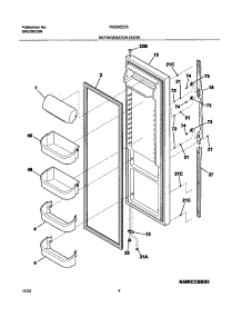 05 - Refrigerator Door parts for Frigidaire Refrigerator NGS26ZZAB5 from AppliancePartsPros.com