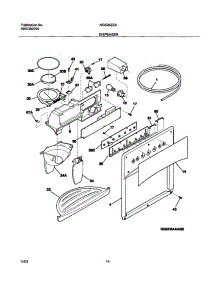 15 - Ice & Water Dispenser parts for Frigidaire Refrigerator NGS26ZZAB5 from AppliancePartsPros.com
