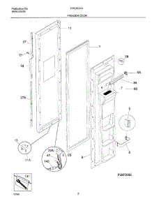 Frzr Door parts for Frigidaire Refrigerator OEMF3-FRS26ZXHD2 from AppliancePartsPros.com