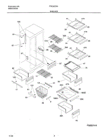 Shelves parts for Frigidaire Refrigerator OEMF3-FRS26ZXHD2 from AppliancePartsPros.com