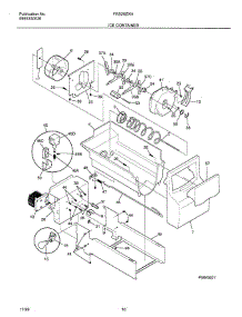 Ice Container parts for Frigidaire Refrigerator OEMF3-FRS26ZXHD2 from AppliancePartsPros.com